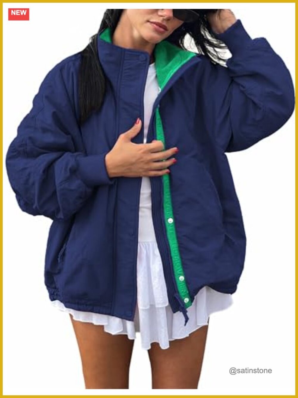 Women's Windproof Fleece Lined Lightweight Outdoor Jacket Zip Front Coat
